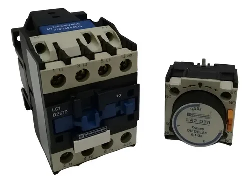 Contator 40a Telemecanique Lc1 D2510 Relé Tempo  La2 Dt0 3s