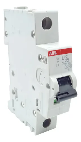 Disjuntor Monopolar 25a Abb S201 Curva C 6ka 2cds251001r0254